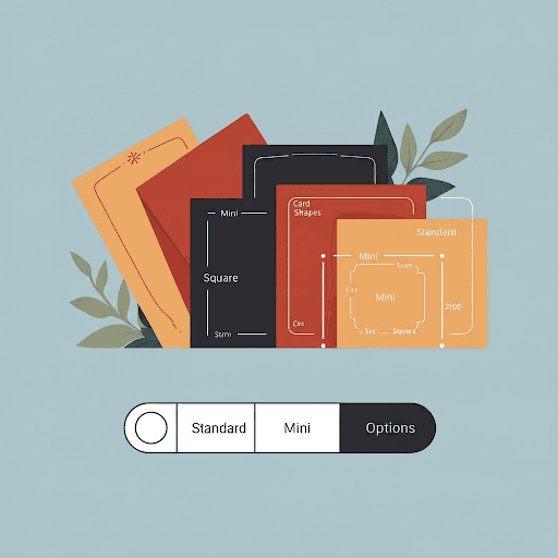 Choose your card type and size.