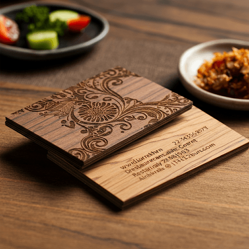 Wood Veneer Business Cards