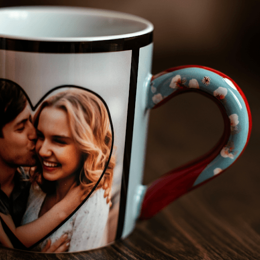 Heart-Shaped Handle Mug